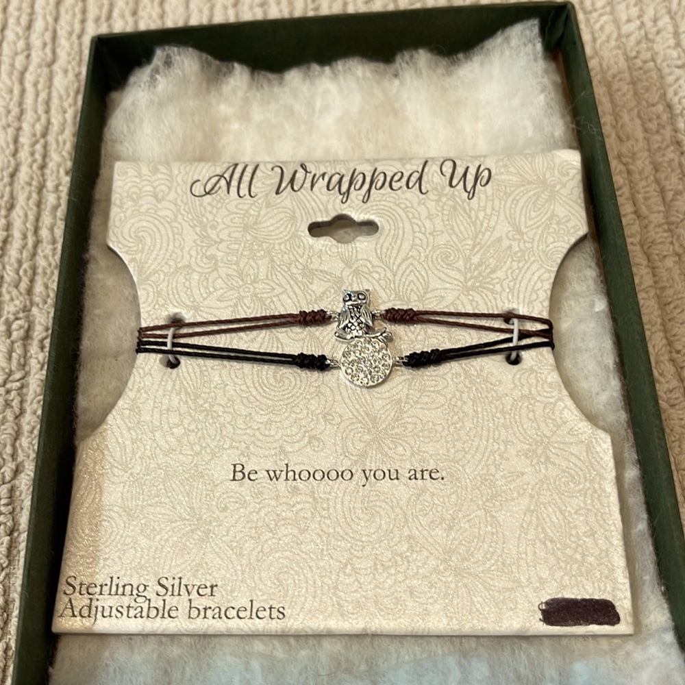 Two sterling silver adjustable bracelets